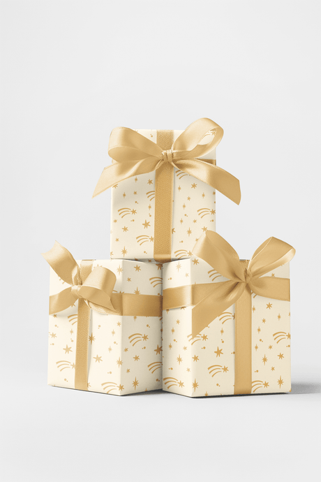 Stardust Minimal - Planets & Rockets Wrapping Paper