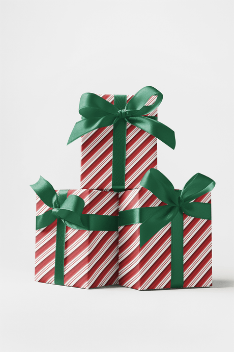 Peppermint Parade - Candy Canes Wrapping Paper