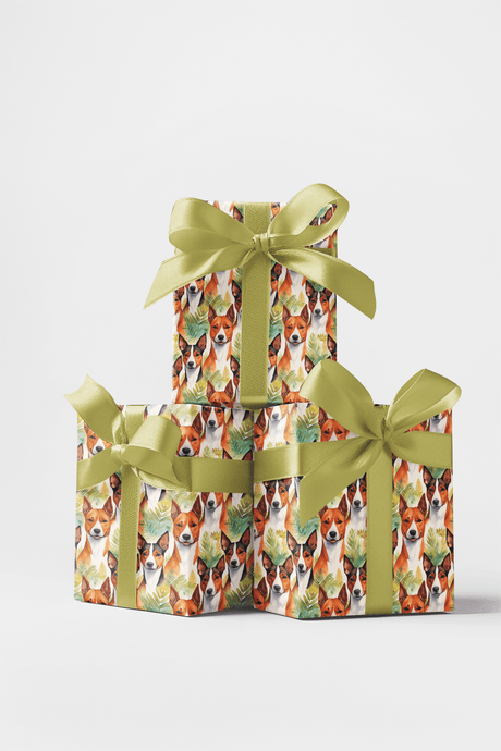 Basenji Stride Wrapping Paper