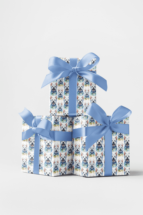 Westie Whirl - West Highland White Terrier Wrapping Paper