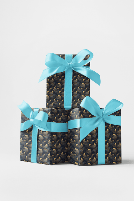 Waves and Whirls Wrapping Paper