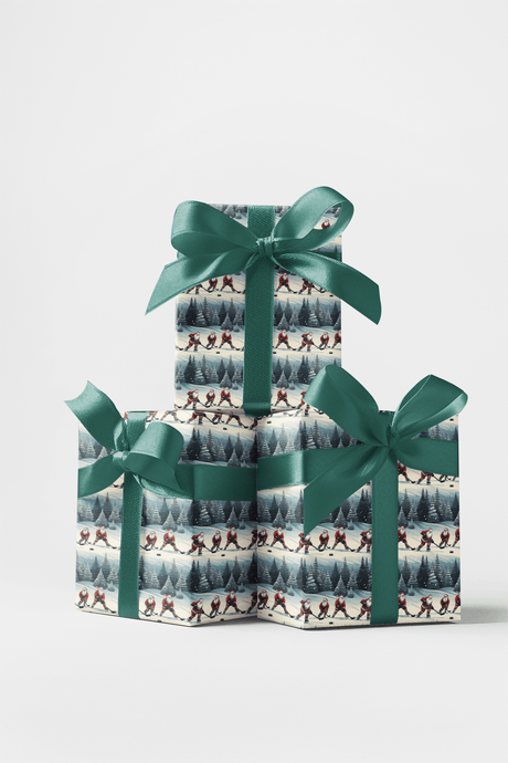 Hockey Claus in Action - Hockey & Christmas Wrapping Paper