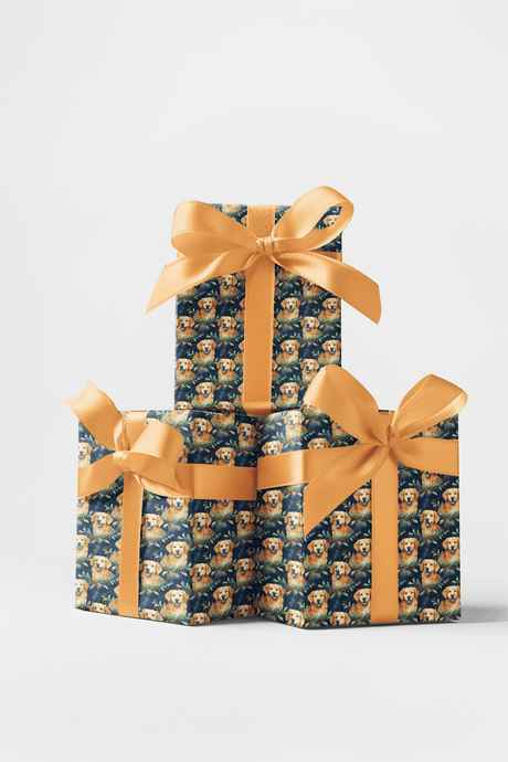 Chilly Golden - Golden Retriever Wrapping Paper