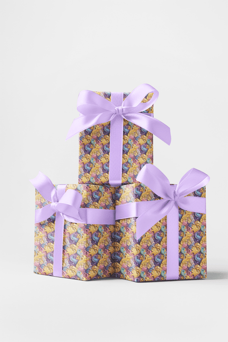 Baroque Sorbet - Baroque Filigree Wrapping Paper