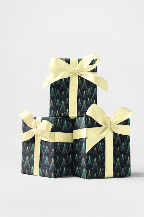 Graceful Holiday Pines Wrapping Paper