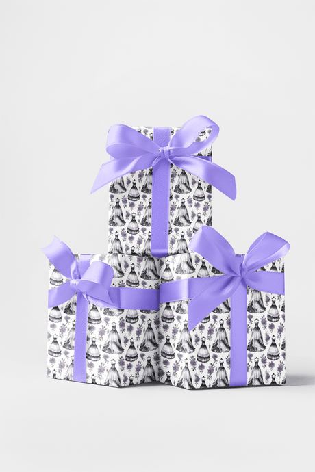 Stitched in Vows - Lavender Blooms Wrapping Paper