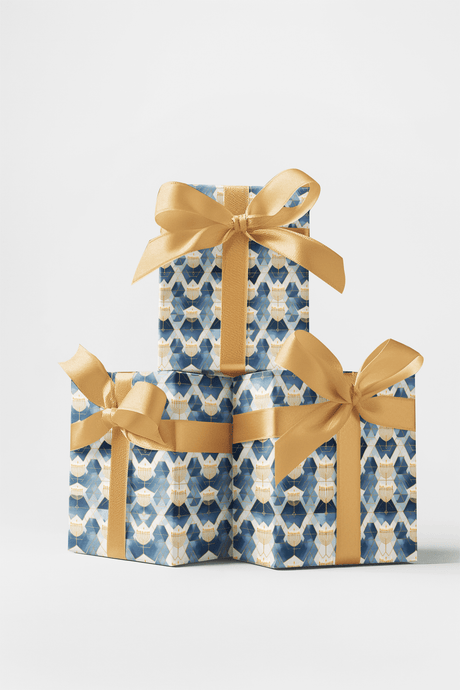 Menorah Dreams and Gilded Beams - Hanukkah Design Wrapping Paper