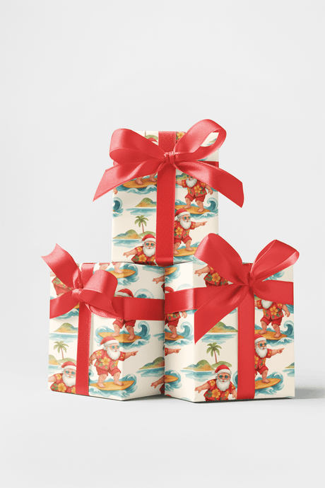 Merry Curl Breakers - Coastal Pattern Wrapping Paper