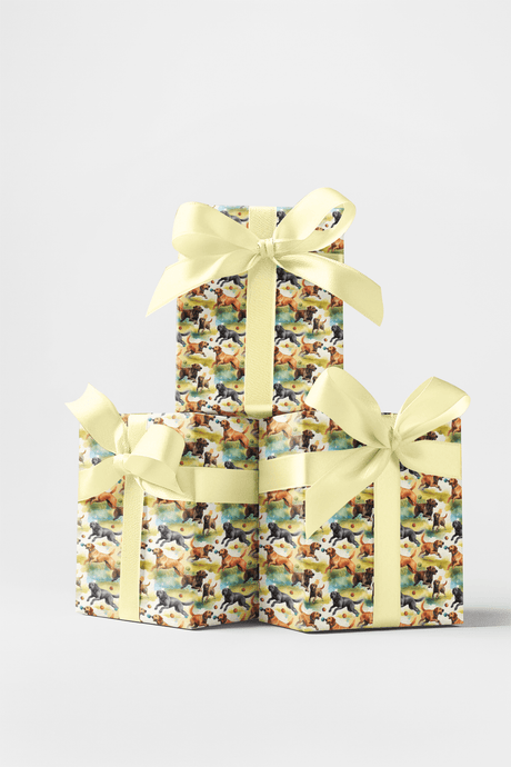 Lab's Bounding Pounce - Labrador Retriever Wrapping Paper