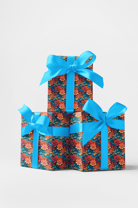 Fiesta Petals - Floral Pattern Wrapping Paper