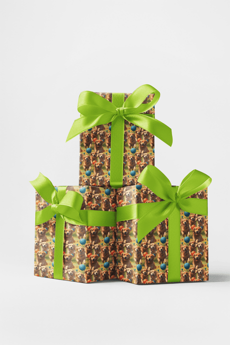 Golden Trot - Golden Retriever Wrapping Paper