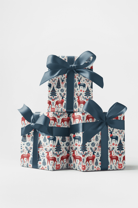 Nordic Reindeer Wrapping Paper