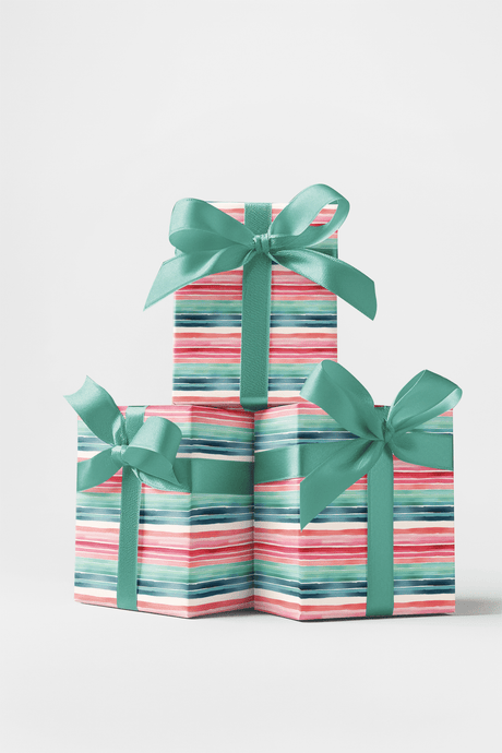 Dreamy Stripe Drift - Watercolor Stripes Wrapping Paper