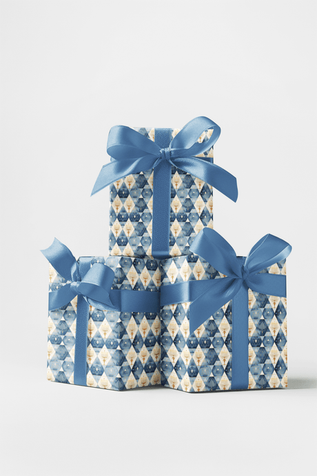 Golden Glow of Hanukkah - Hanukkah Design Wrapping Paper