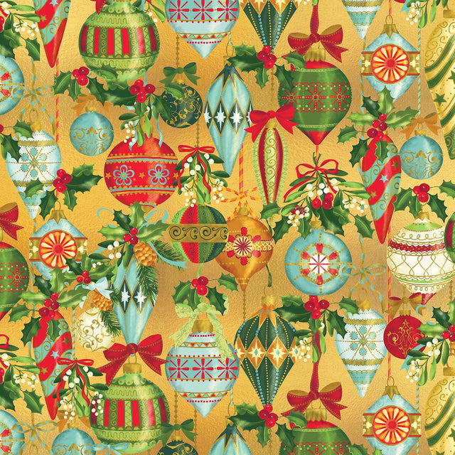 Ornamental Beauty Gold - Gift Wrap - Ream Gift Wrap Roll (30" x 833 ft.)