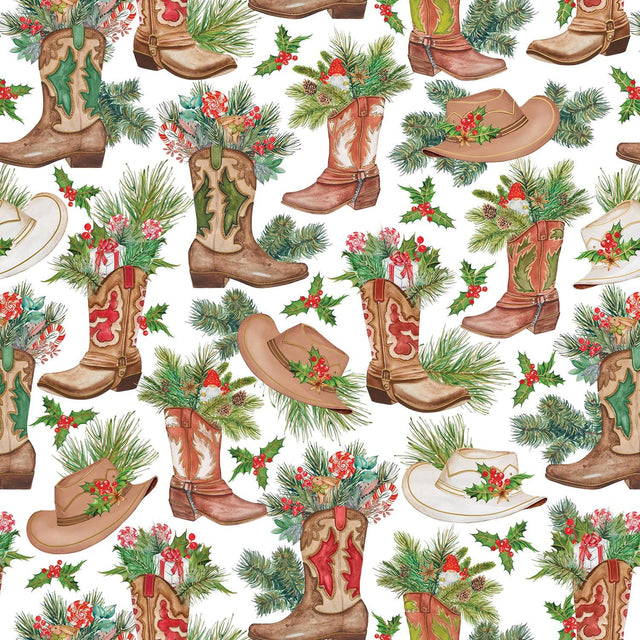 Western Holiday - Gift Wrap - Ream Gift Wrap Roll (30" x 833 ft.)