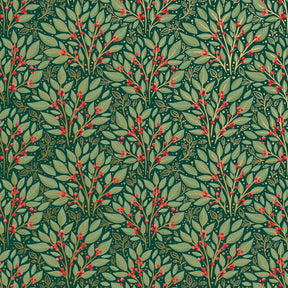 Holly Tapestry - Gift Wrap - Jumbo Roll (30" x 10 ft.)