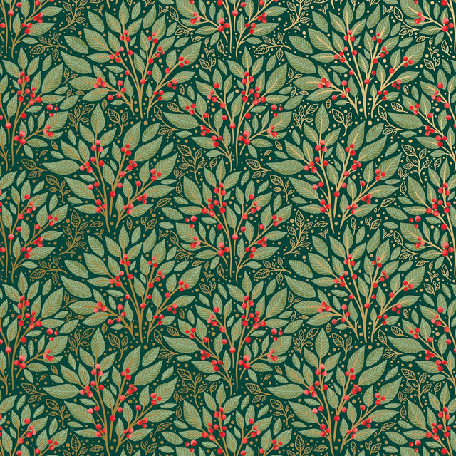 Holly Tapestry - Gift Wrap - Jumbo Roll (30" x 10 ft.)