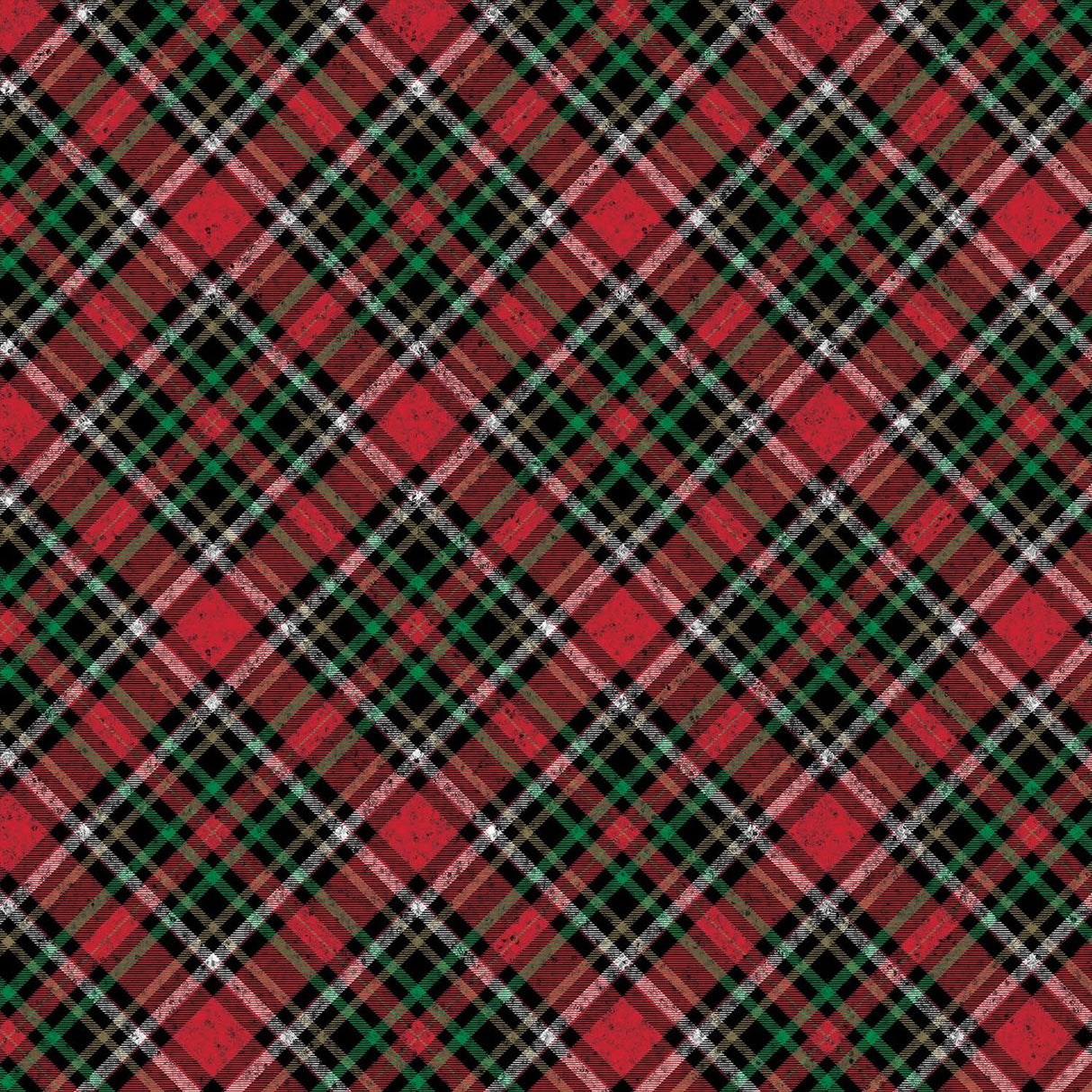 Red Gold Holographic Plaid - Gift Wrap - Ream Gift Wrap Roll (30" x 833 ft.)