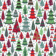Holographic Trees - Gift Wrap - Jumbo Roll (30" x 10 ft.)