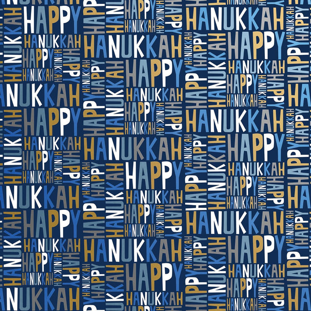 Hanukkah Greetings - Gift Wrap - Jumbo Roll (30" x 10 ft.)
