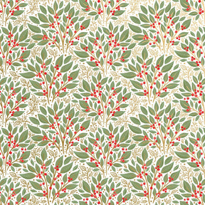 Holly Tapestry White - Gift Wrap - Jumbo Roll (30" x 10 ft.)