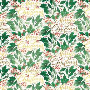Merry Christmas - Gift Wrap - Ream Gift Wrap Roll (30" x 833 ft.)