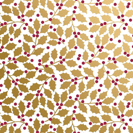 Elegant Holly - Gift Wrap - Jumbo Roll (30" x 10 ft.)