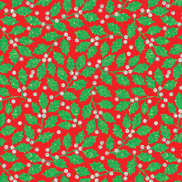 Elegant Holly Red - Gift Wrap - Jumbo Roll (30" x 10 ft.)