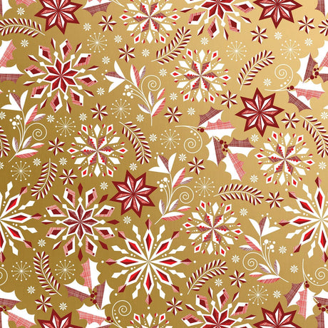Merriment Gold - Gift Wrap - Ream Gift Wrap Roll (30" x 833 ft.)