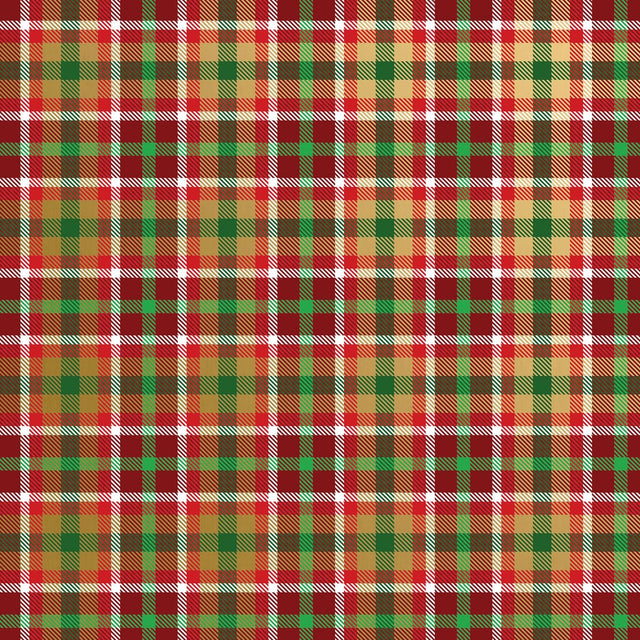 Christmas Plaid - Gift Wrap - Jumbo Roll (30" x 10 ft.)