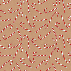 Candy Cane Glitter - Gift Wrap - Jumbo Roll (30" x 10 ft.)