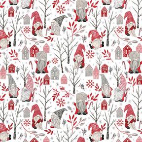 Cozy Gnomes - Gift Wrap - Jumbo Roll (30" x 10 ft.)