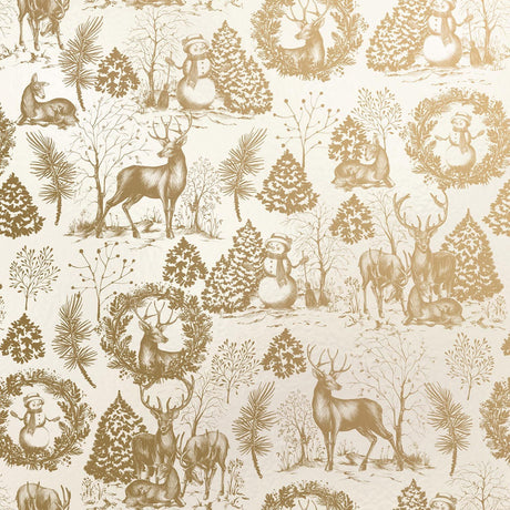Winter Woods Gold - Gift Wrap - Ream Gift Wrap Roll (30" x 833 ft.)