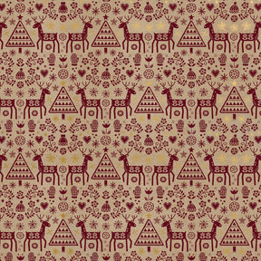 Folksy Winter Kraft - Gift Wrap - Jumbo Roll (30" x 10 ft.)