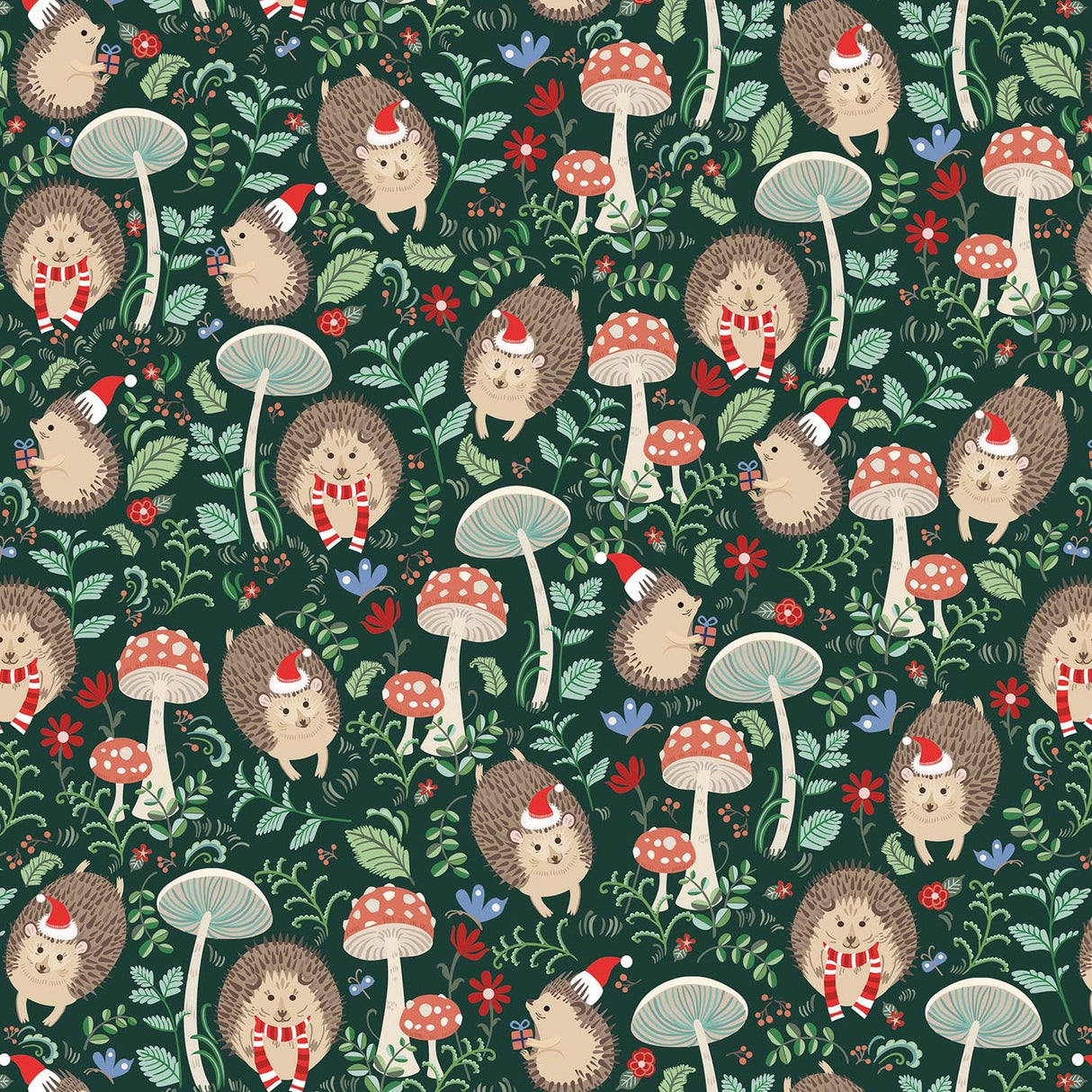 Holiday Hedgehog - Gift Wrap - Jumbo Roll (30" x 10 ft.)