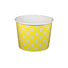 Polka Dot Yellow - Ice Cream Cup - (16 oz) 4-3/8" Dia x 3-1/4" H