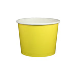 Solid Yellow - Ice Cream Cup - (16 oz) 4-3/8" Dia x 3-1/4" H