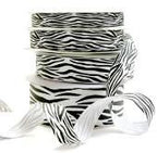 Zebra - Animal Print Ribbon - 3/8" x 100 Yards
