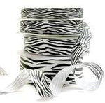 Zebra - Animal Print Ribbon - 3/8" x 100 Yards