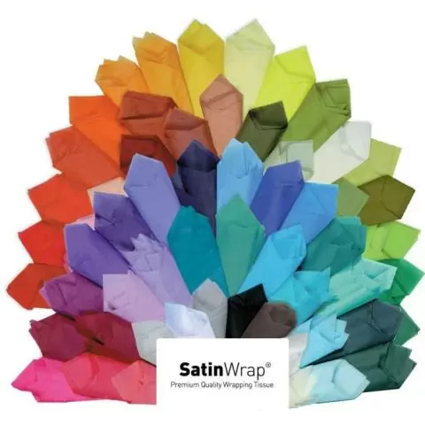 Tissue Paper - Satin Wrap Reams - Color - Box and Wrap