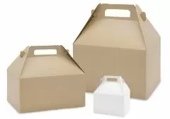 White & Kraft Gable Boxes