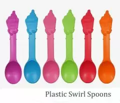 Plastic Swirl Spoons