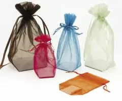 Cardboad Bottom Sheer Organza Bags