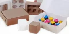 White & Kraft Cupcake Boxes