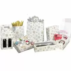 Alpine Snowflake Gift Bags, Wine Boxes, and Shipping Boxes