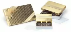 Gold Foil Stripe Candy Boxes