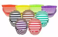 Circle and Stripes Designs Cupcake Liners and Candy Cups