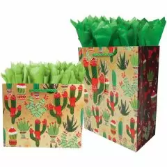 Christmas Cactus Gift Bags & Wrapping Paper