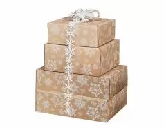 Kraft Snowflakes Decorative Shipping Boxes